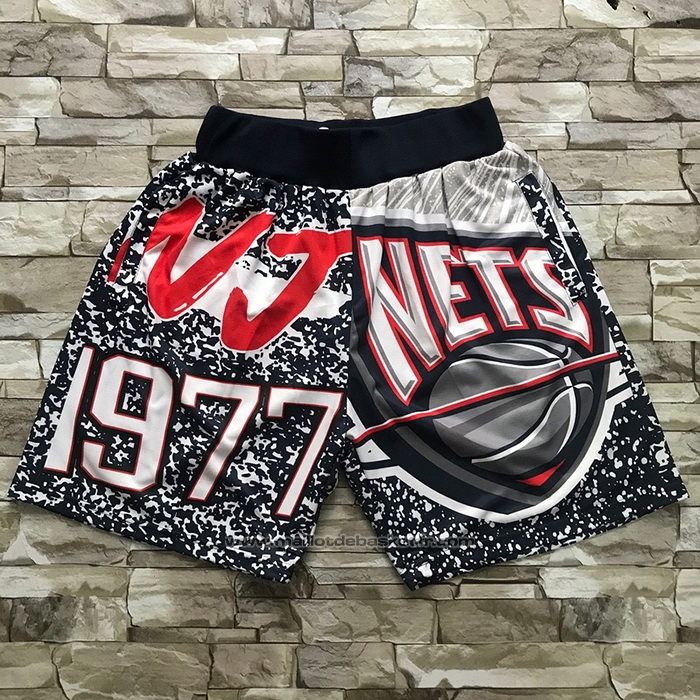 Short Brooklyn Nets Mitchell & Ness 1977 Noir
